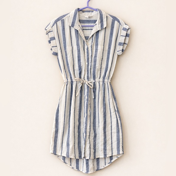 Japna Dresses & Skirts - Japna - Blue and White Striped Dress 100% coton